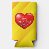 ハート型3D赤ラブシンボル–50420 スリム缶クーラー (裏面)