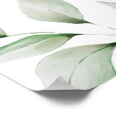 ハート型8枚写真コラージュメモリアルグリーenery ポスター (角)