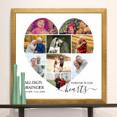 ハート型9フォトコラージュ永遠に私たちのハート ポスター