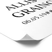 ハート型9フォトコラージュ永遠に私たちのハート ポスター (角)