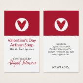 ハート型 バレンタインデー 手作り ハンドメイド ソープ (正面&裏面)