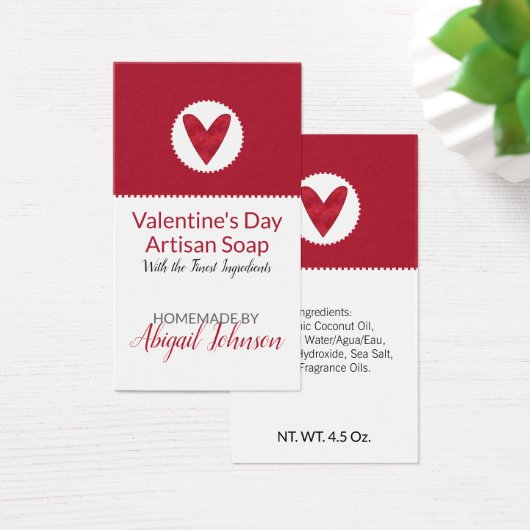 ハート型 バレンタインデー 手作り ハンドメイド ソープ (デスク)
