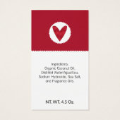 ハート型 バレンタインデー 手作り ハンドメイド ソープ (裏面)
