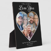 ハート型 フォト コラージュ 愛 記念日 思い出 フォトプラーク (側面)