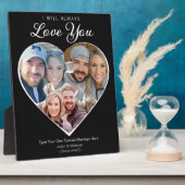 ハート型 フォト コラージュ 愛 記念日 思い出 フォトプラーク (側面)