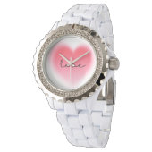 ハート型 ラブ ハート レディース バレンタイン ウォッチ (アングル)