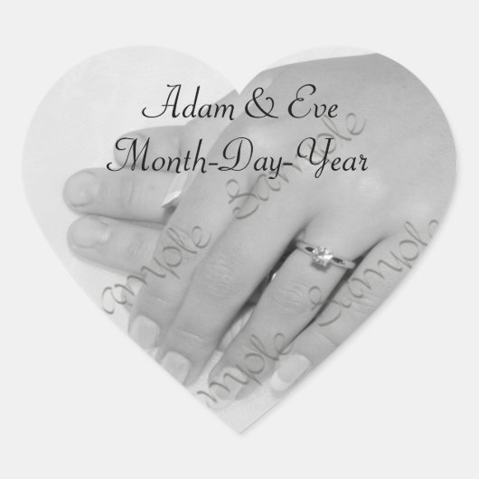 ハート型・結婚のキープサプライス ハートシール (正面)