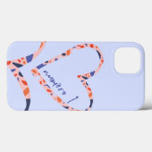 ハート型iPhoneケース、フランス語、青、ラグジュアリー、愛 Case-Mate iPhoneケース (裏面 (横))