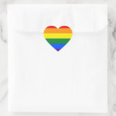  ハート型LGBTQIA+ゲイ・プライド  ハートシール (バッグ)