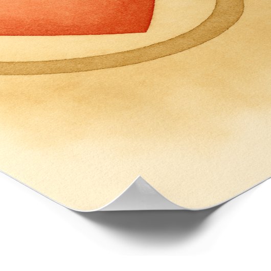 ハート境界 ポスター (角)