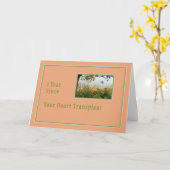 ハート外科カードの1周年記念 カード (黄色い花)