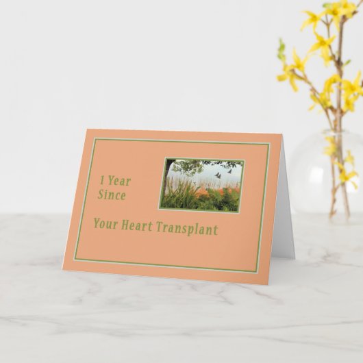 ハート外科カードの1周年記念 カード (黄色い花)