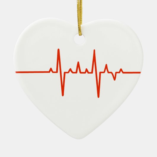 ハート外科医の医者のクリスマス装飾 セラミックオーナメント (正面)