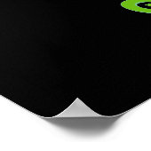 ハート太陽のグリーンソウル – ソラルパンクアートプリント ポスター (角)