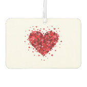 ハート女子のラブシャツ男の子のハートWome カーエアーフレッシュナー (裏面)