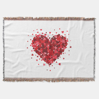 ハート女子のラブシャツ男の子のハートWome スローブランケット