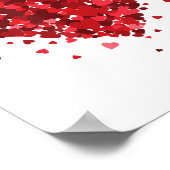 ハート女子のラブシャツ男の子のハートWome ポスター (角)