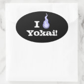 ハート妖怪!人玉火球 楕円形シール (バッグ)