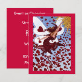 ハート妖精 招待状 (正面/裏面)