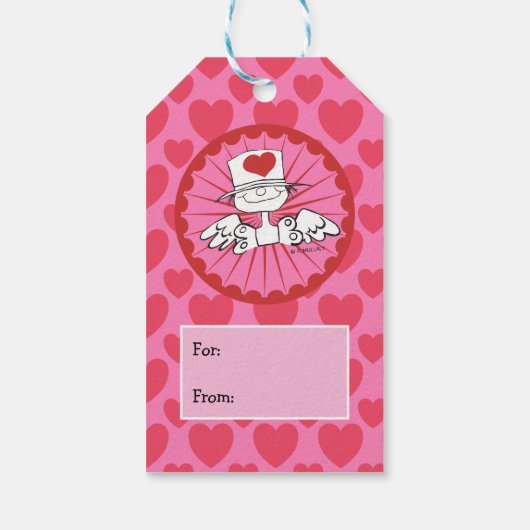 "ハート妖精"©誕生日ギフトラベル ギフトタグ (裏面)