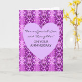 ハート妻パーソナライズされた結婚周年記念 カード (黄色い花)