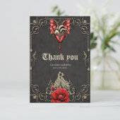 ハート威厳のある，ゴシック様式の恋愛 サンキューカード (スタンド正面)