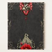 ハート威厳のある，ゴシック様式の恋愛 プランナー手帳 (裏面)