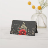 ハート威厳のある，ゴシック様式の恋愛 プレイスカード (裏面)