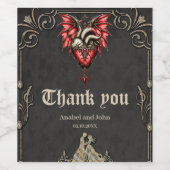 ハート威厳のある,ゴシック様式の恋愛 ワインラベル (シングルラベル)