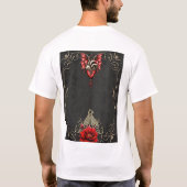 ハート威厳のある,ゴシック様式の恋愛 Tシャツ (裏面)