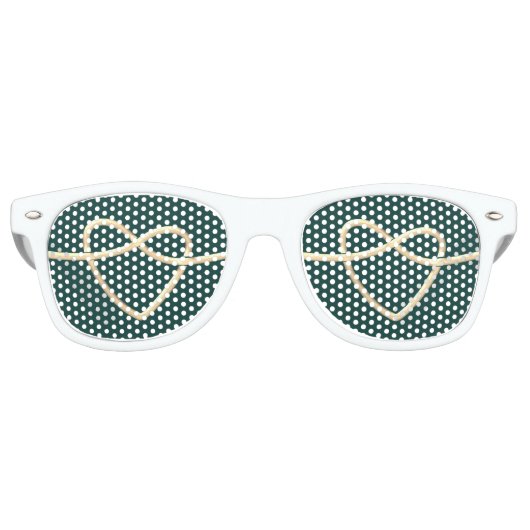 ハート婚宴のお願い レトロサングラス (正面)