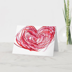 ハート婚約カード 案内状