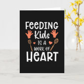 ハート学校給食レディカフェテリアワーカーの仕事 カード (黄色い花)