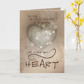 ハート宗教勇気付けられる カード (黄色い花)