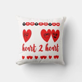 ハート対ハート クッション