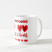 ハート対ハート コーヒーマグカップ (正面右)