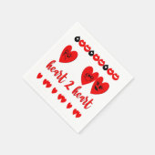 ハート対ハート スタンダードカクテルナプキン (角)