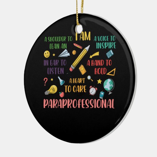 ハート対人気に先生対教育 セラミックオーナメント (左)