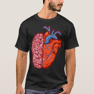 ハート対Brain インスパイア EQ対IQ関連ハートと Tシャツ
