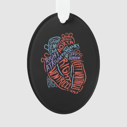 ハート専門解剖学医生物学 オーナメント (正面)