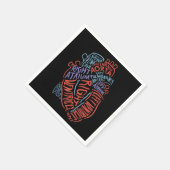 ハート専門解剖学医生物学 スタンダードカクテルナプキン (角)