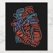 ハート専門解剖学医生物学 ワインラベル (シングルラベル)