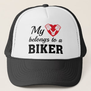 ハート属バイクもしくは自転車に乗る人 キャップ