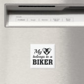 ハート属バイクもしくは自転車に乗る人 マグネット (インサイチュ (食洗機))