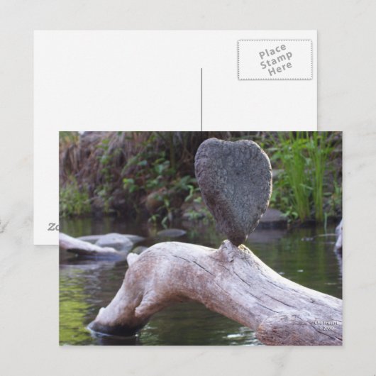 ハート岩 ポストカード (正面/裏面)