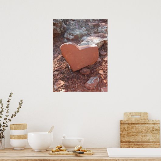 ハート岩(5)ポスター ポスター (キッチン)