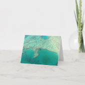 ハート島小型4" x 5.6インチ折り畳みグリーティングカード サンキューカード (正面)