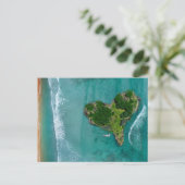 ハート島熱帯ビーチ海旅行写真 ポストカード (スタンド正面)