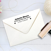 ハート差出人住所スタンプ、ウェディングスタンプ ラバースタンプ