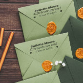 ハート差出人住所スタンプ、ウェディングスタンプ ラバースタンプ